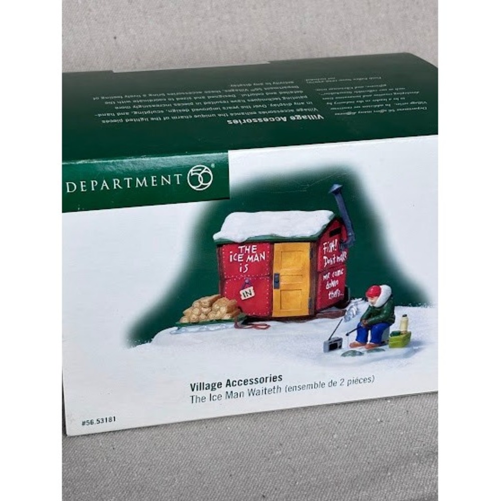 Department 56 Village Accessories The Ice‎ Man Waiteth Set of 2 Christmas